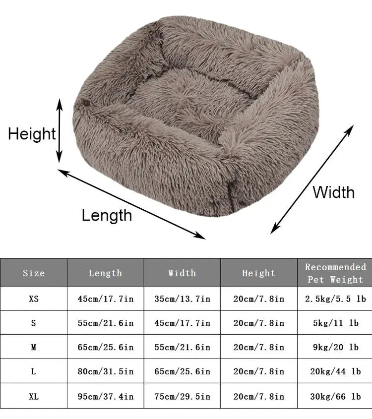 Rectangle Plush Pet Bed